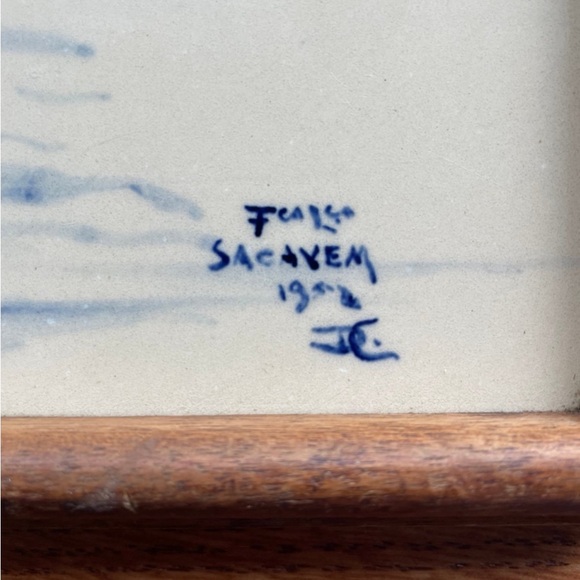 Fábrica de Loiça de SACAVÉM Handpainted Signed Matador Tray~Mural 1950s - Picture 5 of 10